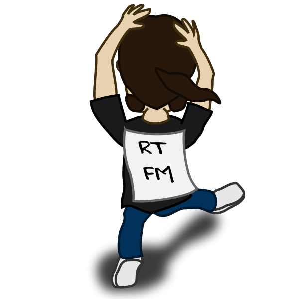 SVG Comic character dancer vector image