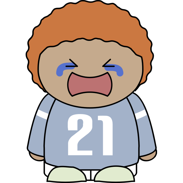 SVG Comic character is upset
