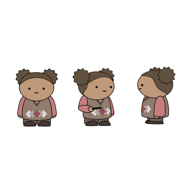 SVG Comic character wearing a sweater vest