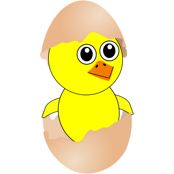 SVG Comic chick vector illustration
