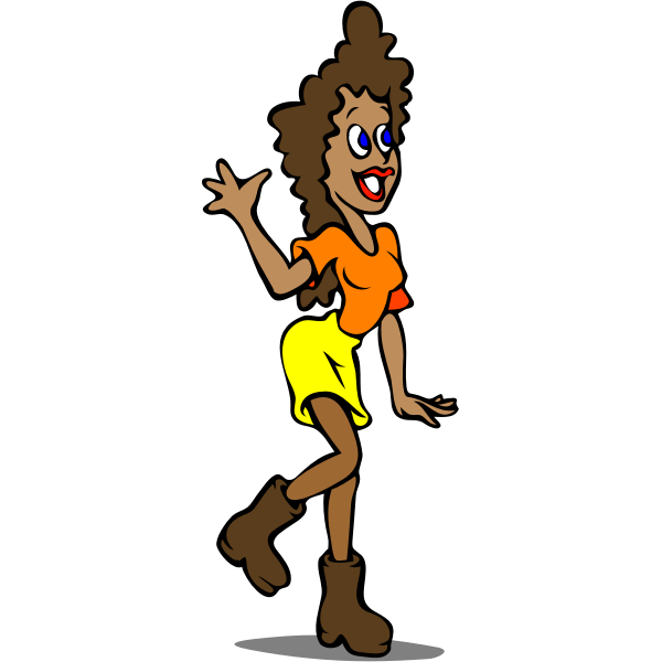 SVG Comic flirty girl