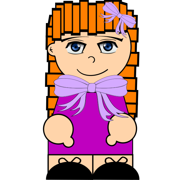 SVG Comic girl illustration