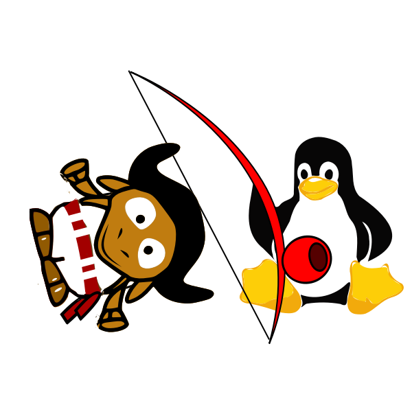 SVG Comic gnu and tux