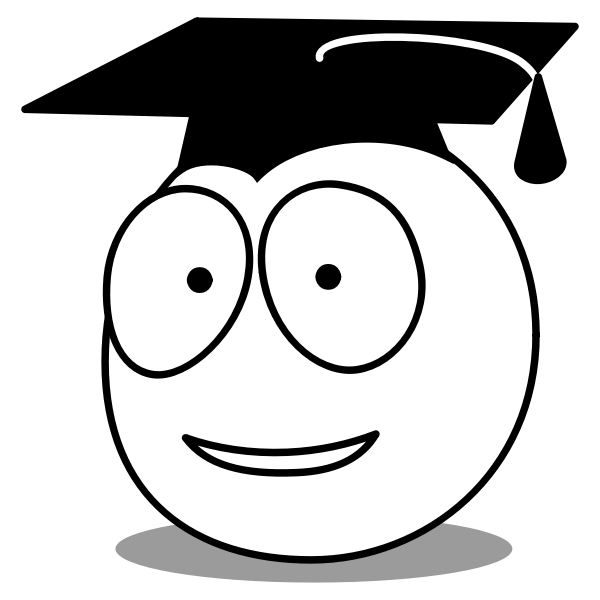 SVG Comic graduate vector portrait