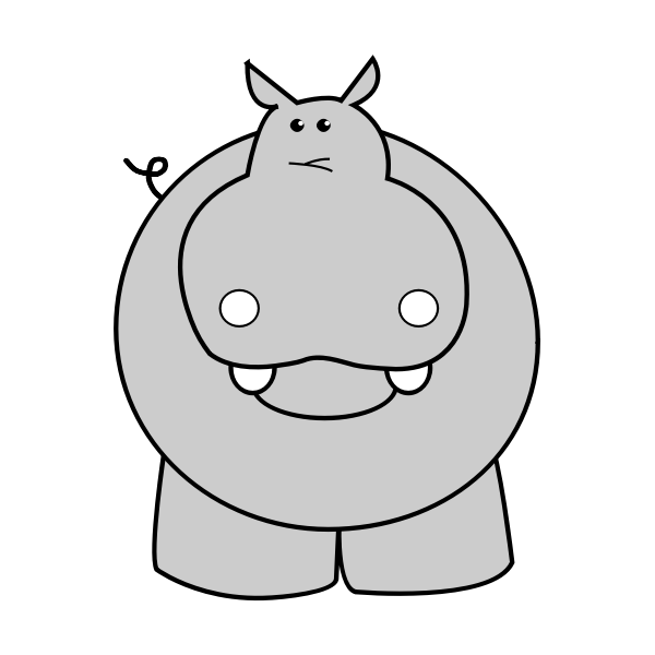 SVG Comic hippo
