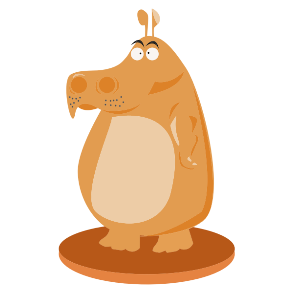 SVG Comic hippo image