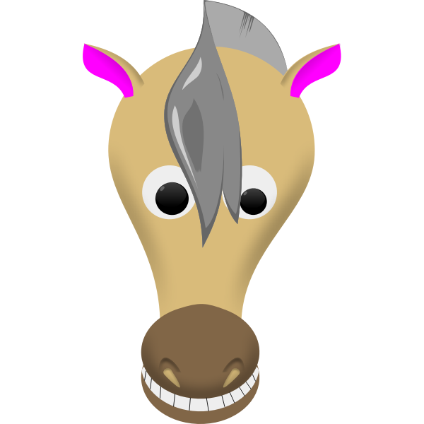SVG Comic horse face vector image