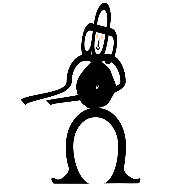 SVG Comic human letter