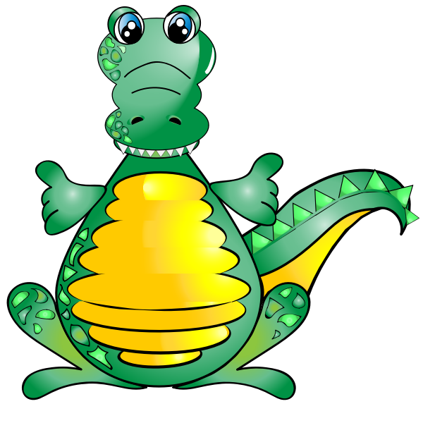 SVG Comic image of a crocodile