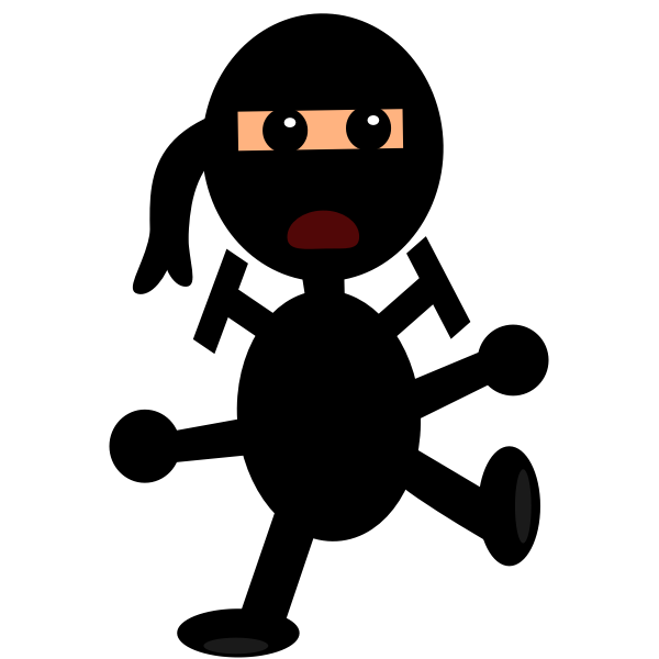 SVG Comic ninja vector illustration