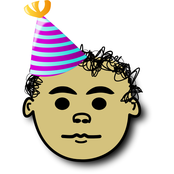SVG Comic party boy avatar vector image