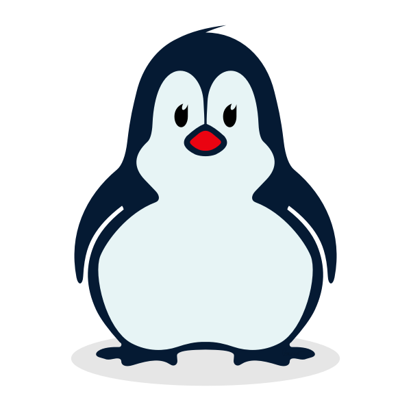 SVG Comic penguin vector