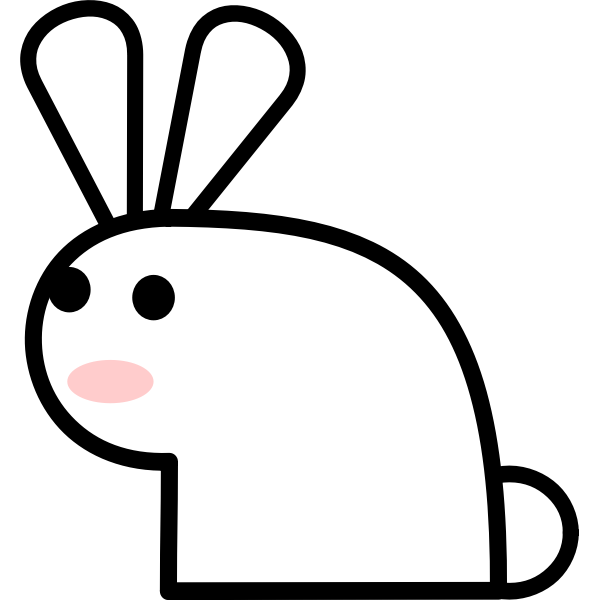 SVG Comic rabbit vector image