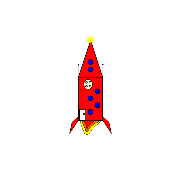 SVG Comic rocket image