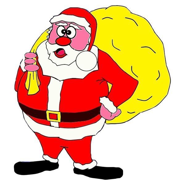 SVG Comic Saint Nick vector image