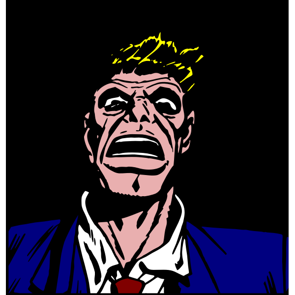 SVG Comic shocked man