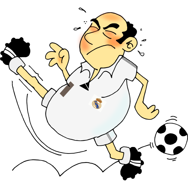 SVG Comic soccer player vector image