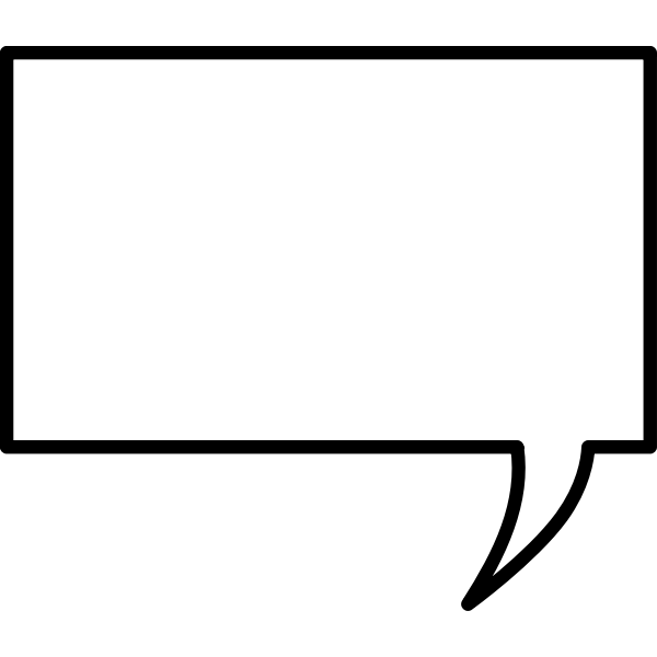 SVG Comic speech cloud vector drawing