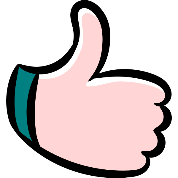 SVG Comic thumbs up image