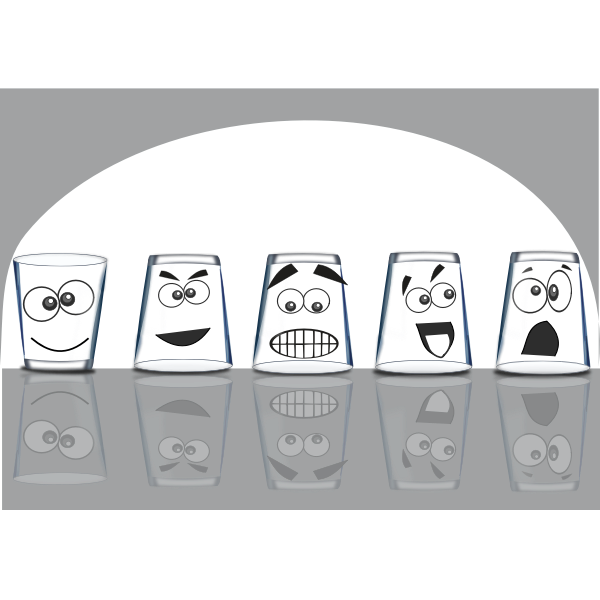 SVG Comic upside down glasses