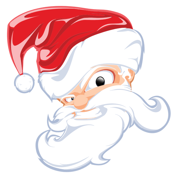 SVG Comical Santa Claus Head