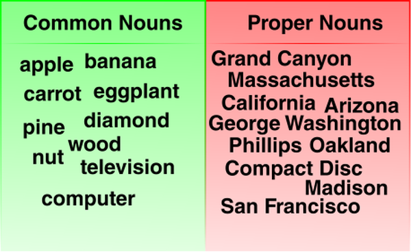 SVG Common and Proper Noun Examples