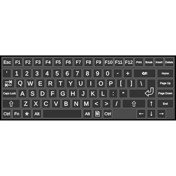 SVG Compact computer keyboard