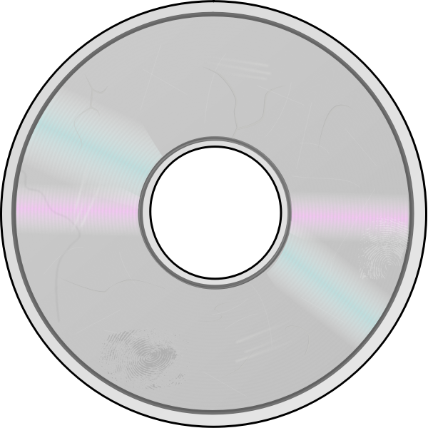 SVG Compact Disc with surface damage graphics