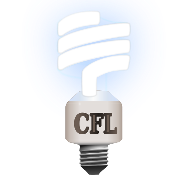 SVG Compact fluorescent lamp vector illustration