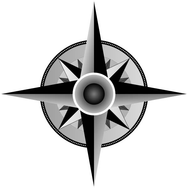 SVG Compass rose vector drawing