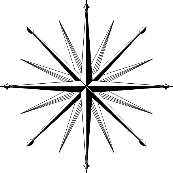 SVG Compass rose vector image