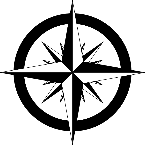 SVG Compass rose vector sketch