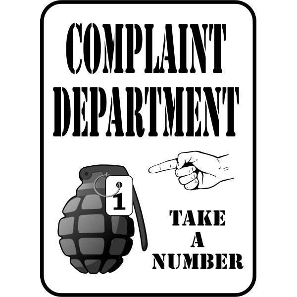 SVG Complaint department