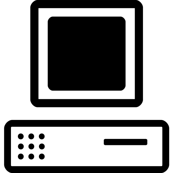 SVG Computer base and monitor