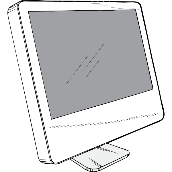 SVG Computer flat display vector image