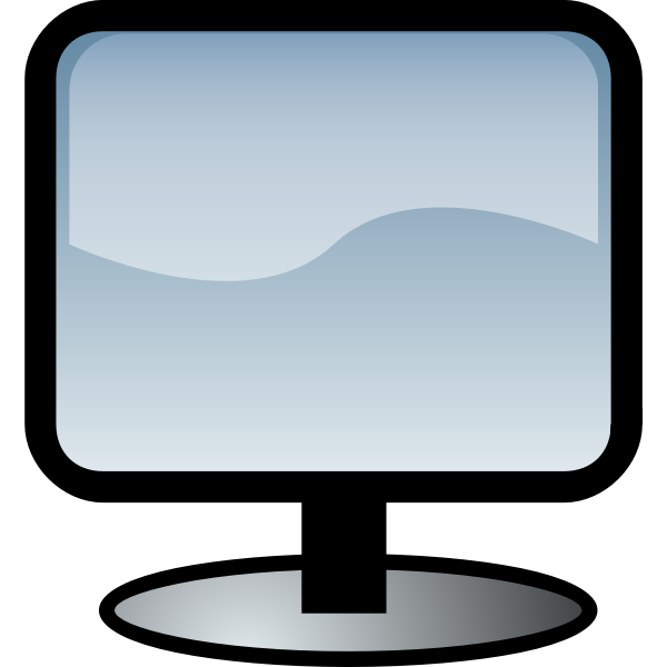 SVG Computer flat monitor symbol vector illustration