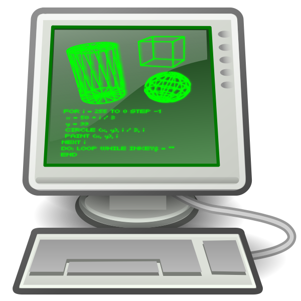 SVG computer green basic