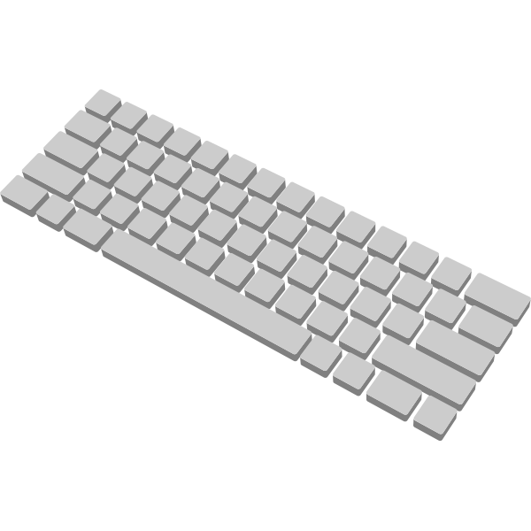 SVG Computer keyboard 3D