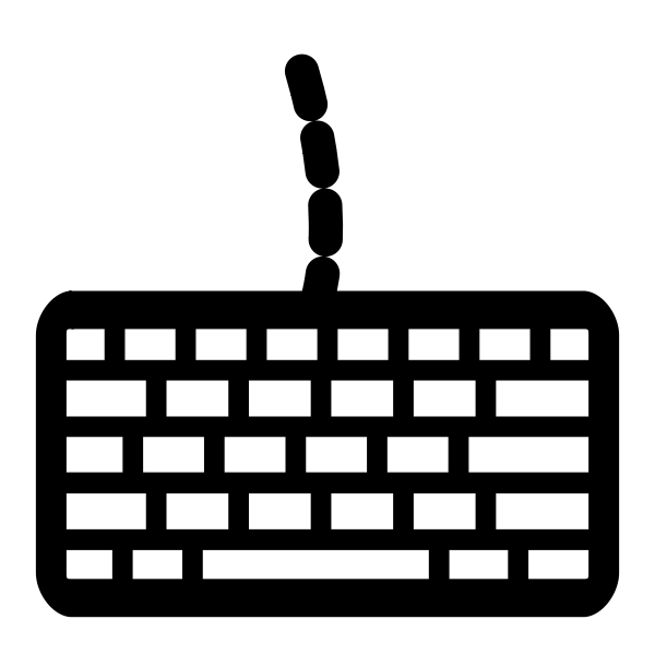 SVG Computer keyboard icon silhouette