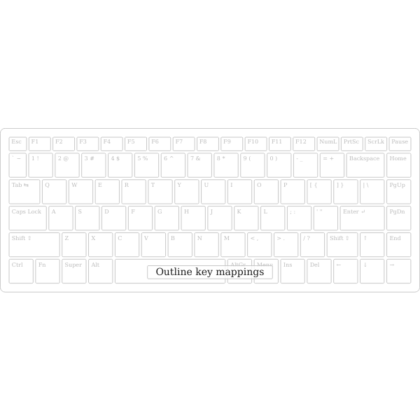 SVG Computer keyboard template