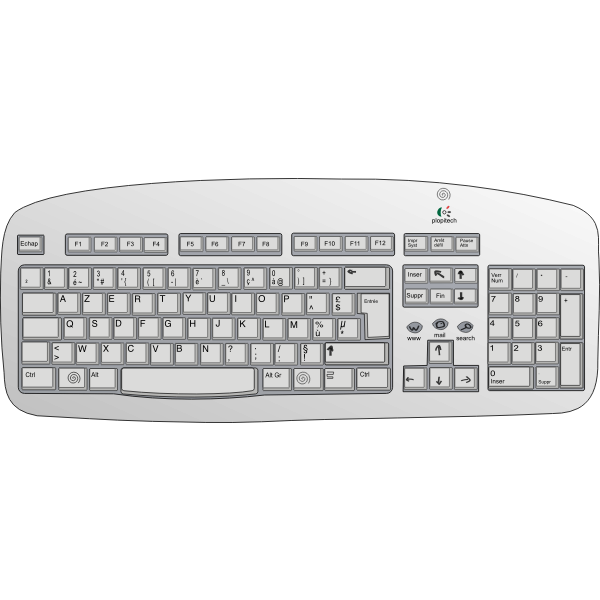SVG Computer keyboard vector image