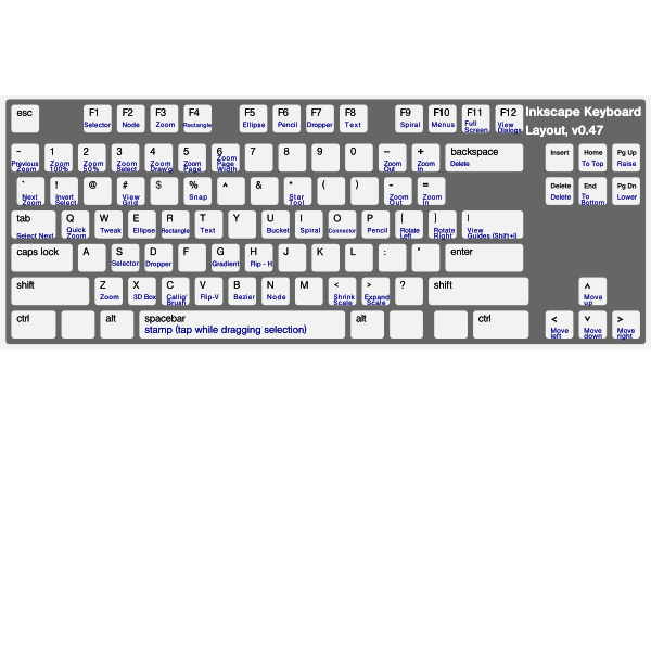 SVG Computer keyboard with ALT functions vector illustration