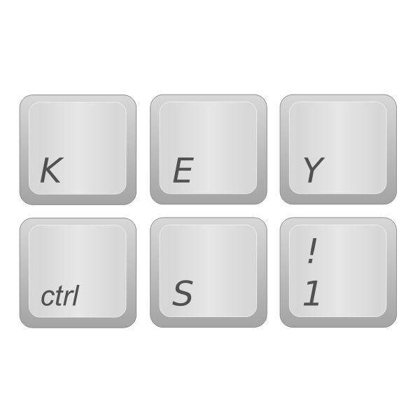 SVG Computer keys vector image