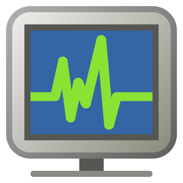 SVG Computer monitoring icon vector illustration