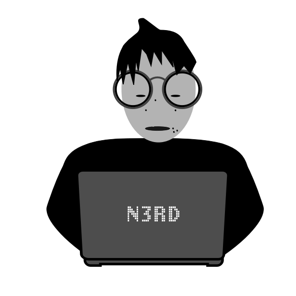 SVG Computer nerd vector image