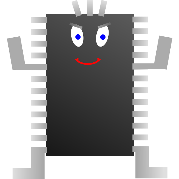 SVG Computer processor character vector image