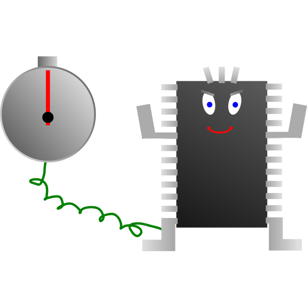 SVG Computer processor clock vector image