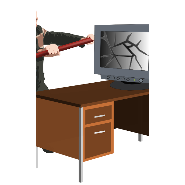 SVG Computer rage vector drawing