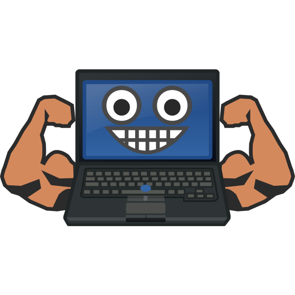 SVG Computer ready for work