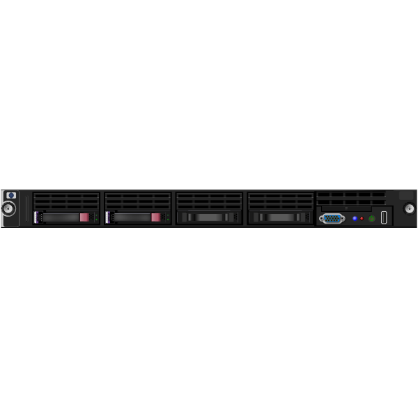 SVG Computer server 1U vector image